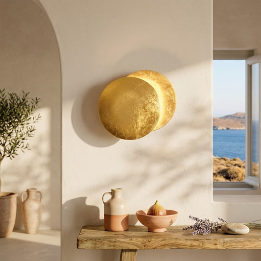 ECLIPSE — Applique Murale Disques Dorés