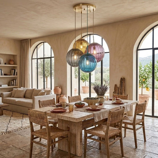 GLOBE — Suspension en Verre Strié