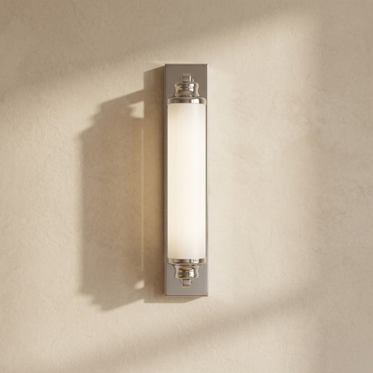 COLONNE – Applique Murale Cylindre Verre & Chrome