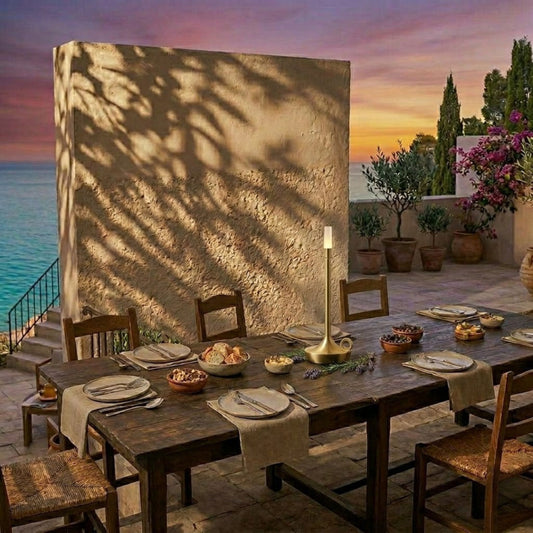 TIVANE — Lampe de Table Chandelier en Métal Doré